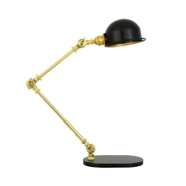 Nico Vintage Brass Table Lamp with Coloured Shade