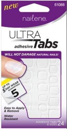 Nailene Ultra Adhesive Tabs for SHORT Nails 2 packs of 24 (48 count)