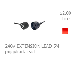 240v extension lead hire
