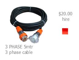hire 3 phase cable