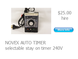 hire 240v autotimer novex