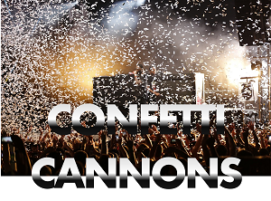 confetti cannon hire rental