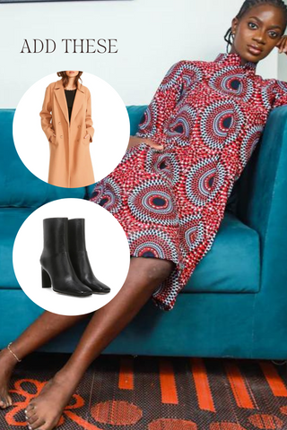 Afrocentric style ideas for fall and winter | trench coats, African prints, and boots