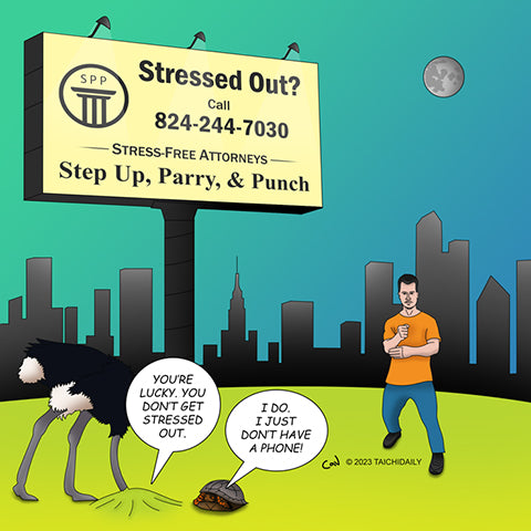 Tai Chi Cartoon - Step Up, Parry and Punch