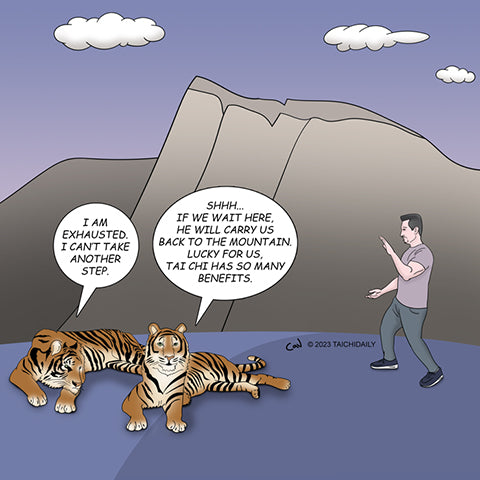 Tai Chi Cartoon - Carry Tiger to the Mountain