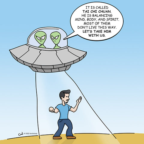 Funny Tai Chi Cartoon - Aliens