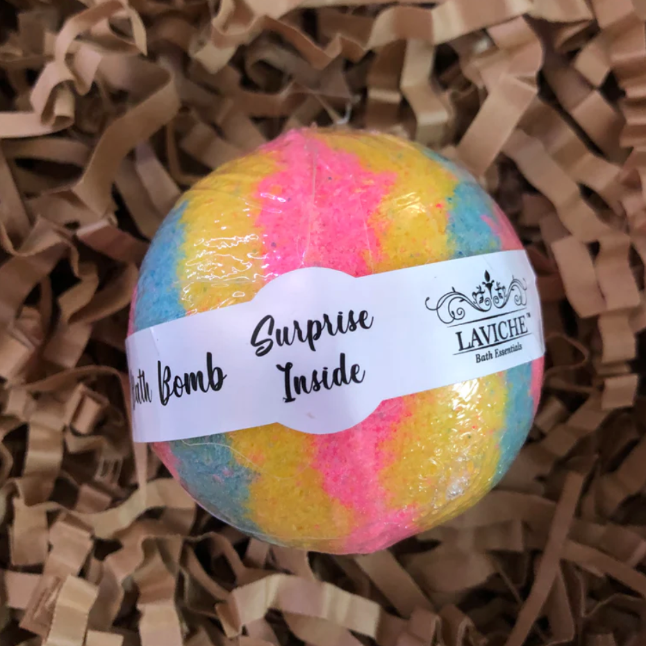 bath bomb with surprise inside