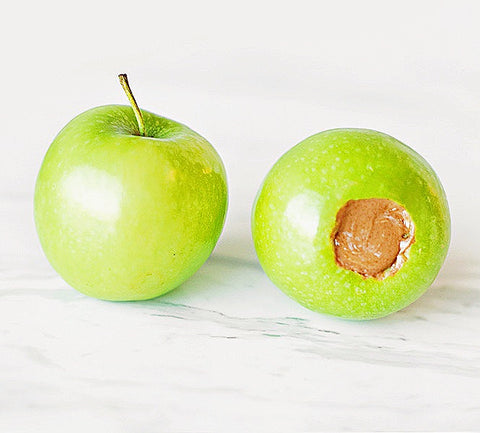 edible filled apple dog toy