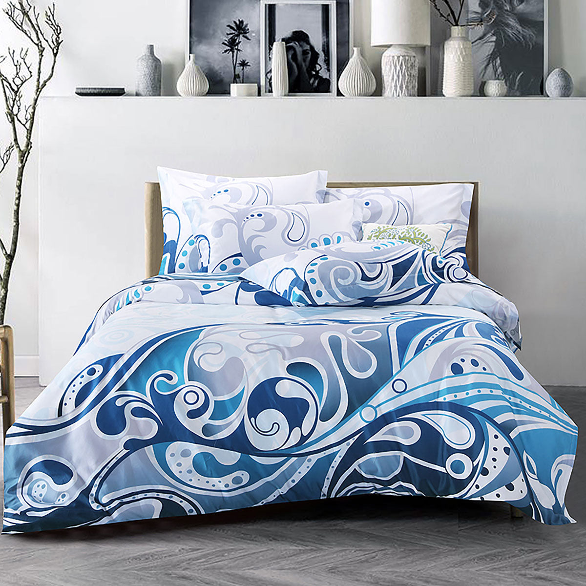 Znl Navy Blue Duvet Cover Set 3 4 Pcs Cover Vancouver Bedding Sets