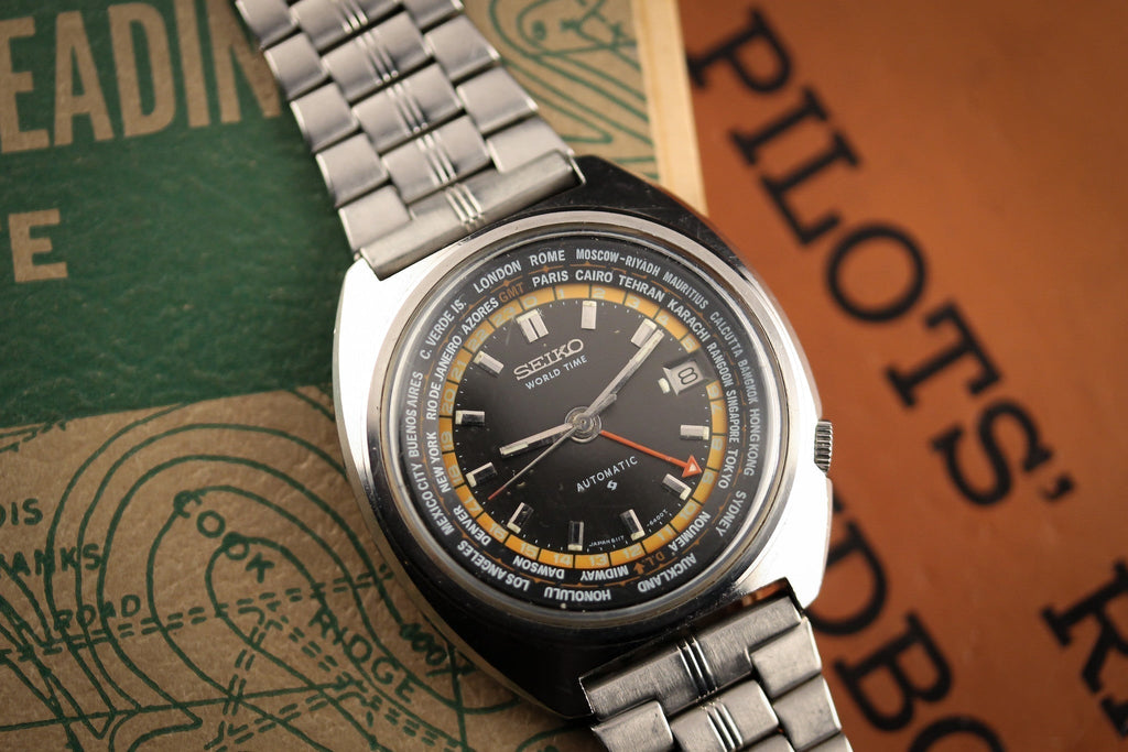 Seiko 6117-6400 World Time - Black/Yellow Dial 1974– The Watches Hub