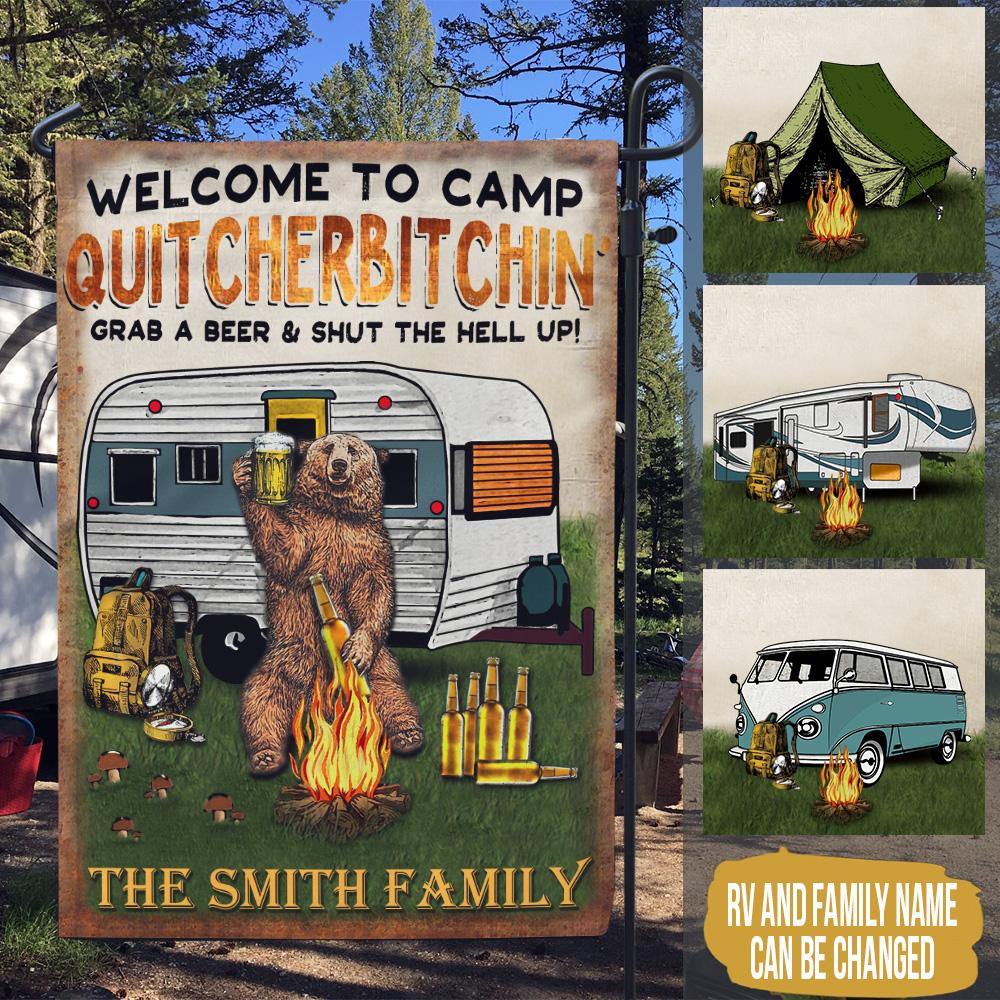 Camping Doormat Customized RV And Name Happy Campers Custom Doormat -  PERSONAL84