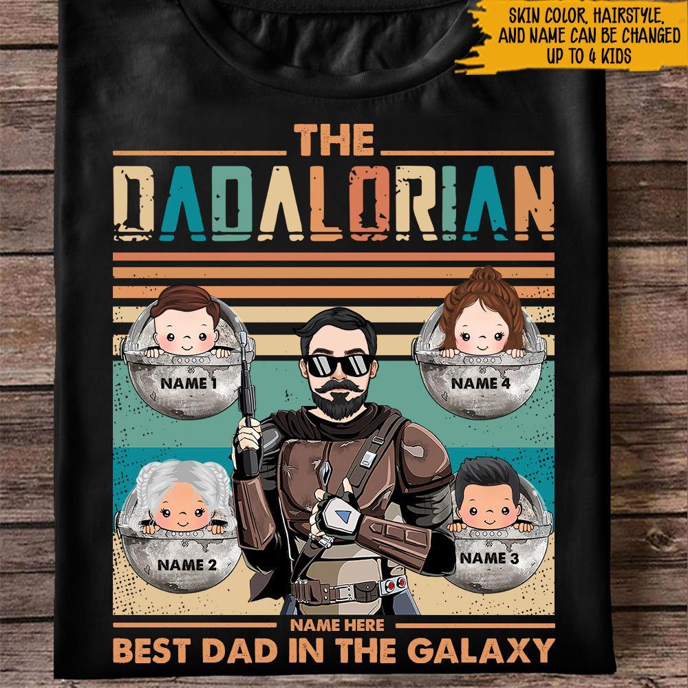 Dad Custom T Shirt Dadalorian This Is The Way Personalized Gift For Fa -  PERSONAL84