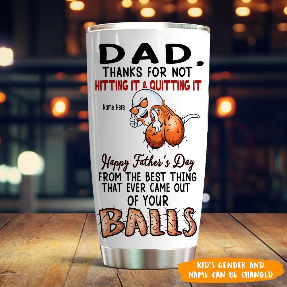 Personalized 40 oz Tumbler with Handle - Best Duckin' Dad - Duck