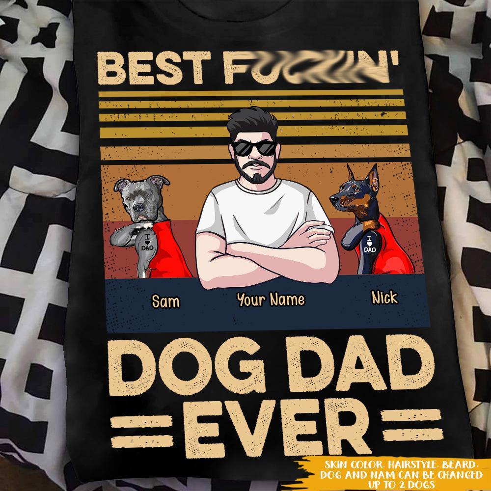 best dog dad ever shirt personalized