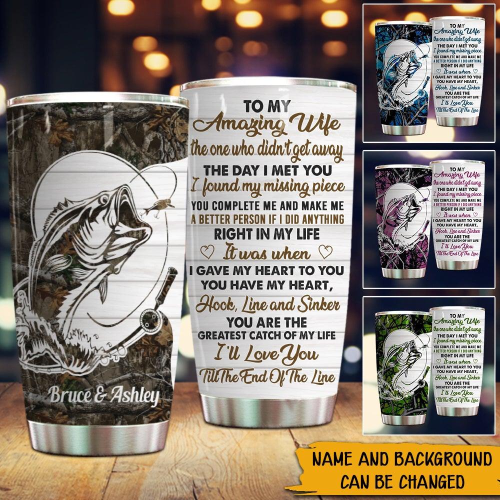 You are the Greatest Catch of My Life - Personalized Gifts Custom Fishing  Wine Tumbler for Kids for Dad, Fishing Lovers