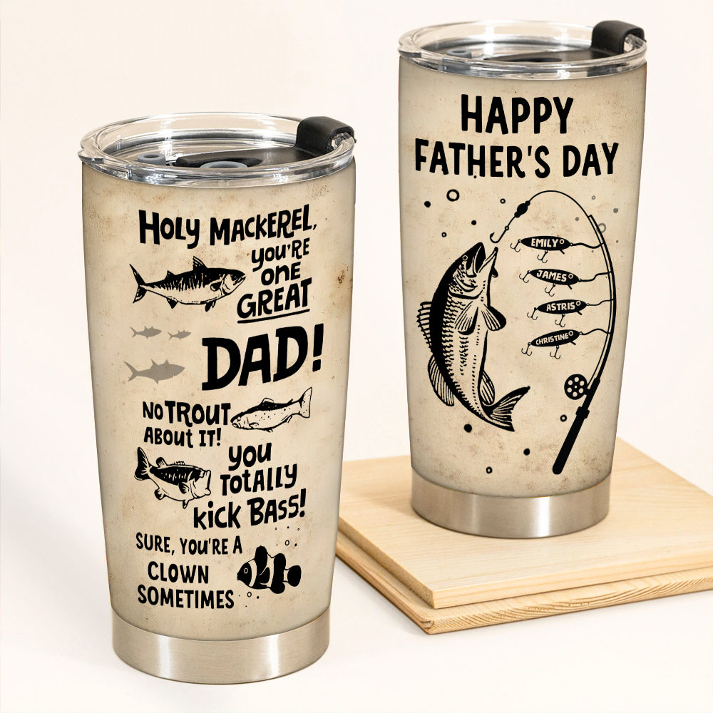 Fishing Custom Tumbler We're Hooked On Daddy Happy Father's Day Person -  PERSONAL84