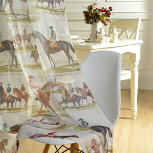 Horse Equestrian Printed Curtains Cotton And Hemp Living Room And Bedroom