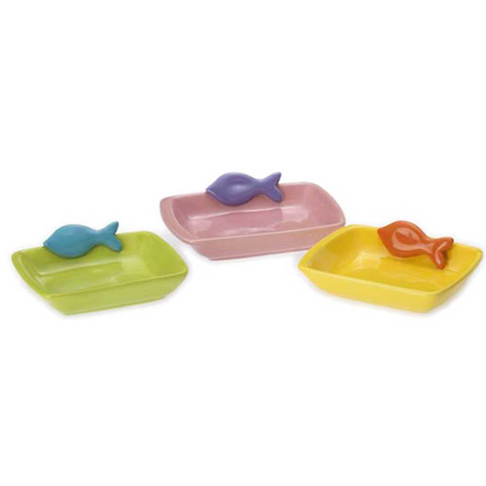 Colored Teeny Tiny Fish Cat Food Dish Lola Penelope S