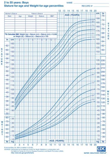 18 Year Old Height Weight Chart