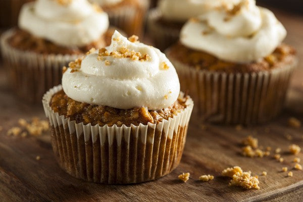 Homemade Carrot Cupcakes with Cream Cheese Frosting