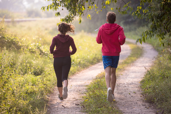 jogging and walking