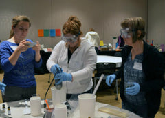 Participants had a chance to make their own soap in the Central Soapers Workshop Lab.