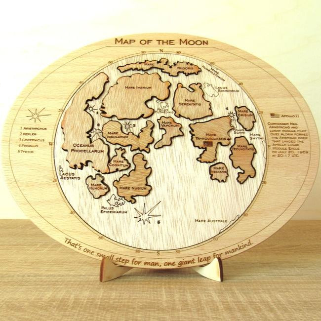 Moon Map Puzzle - Montessori Learning by Playing Materials