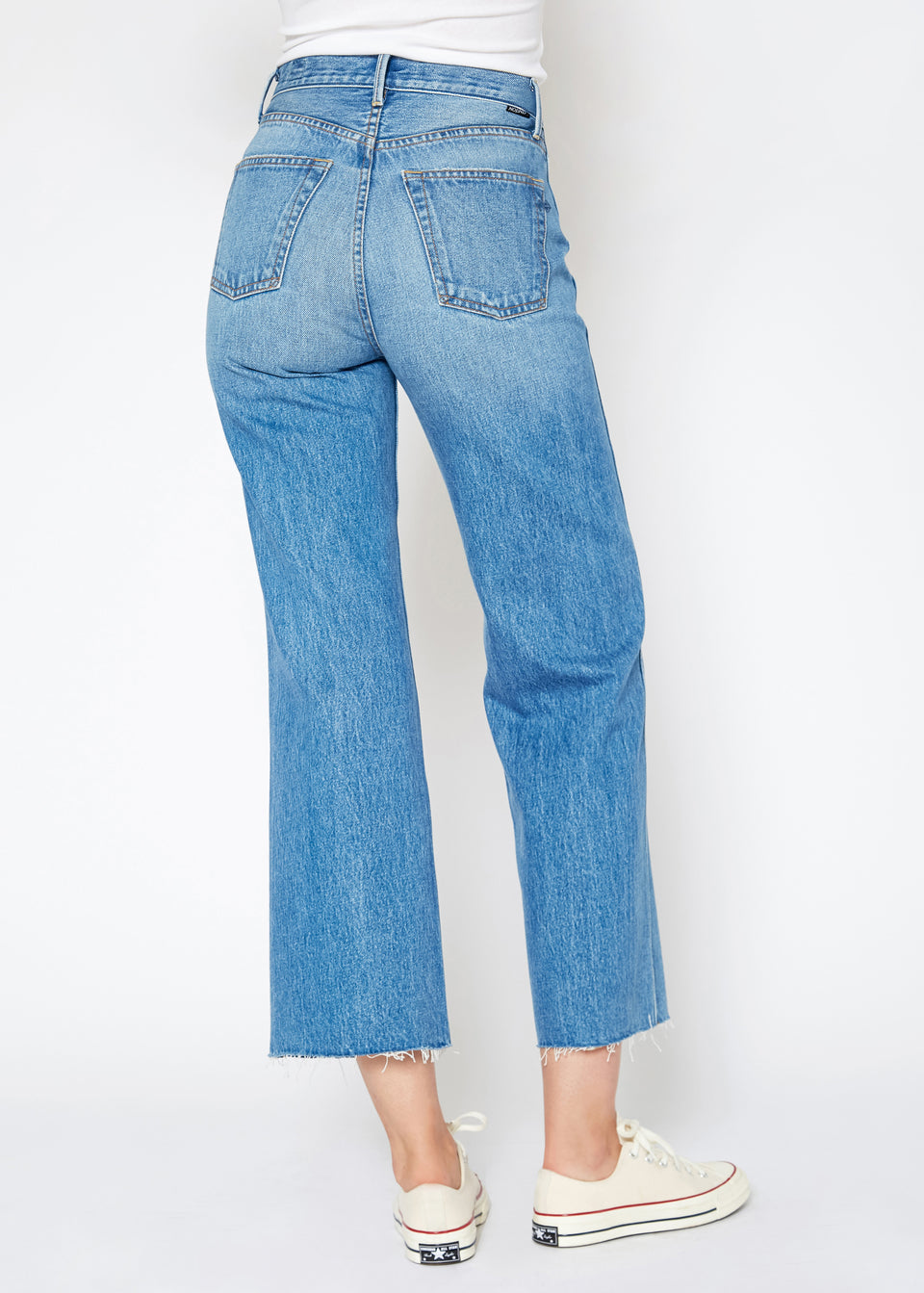 Queen Wide Leg Crop Jeans In Lawrence | Noend Denim