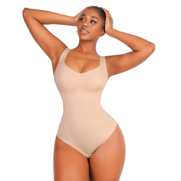 Womens Black Seamless Shapewear Bodysuit