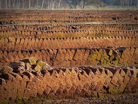 briques de tourbe pour secher le malt du whisky