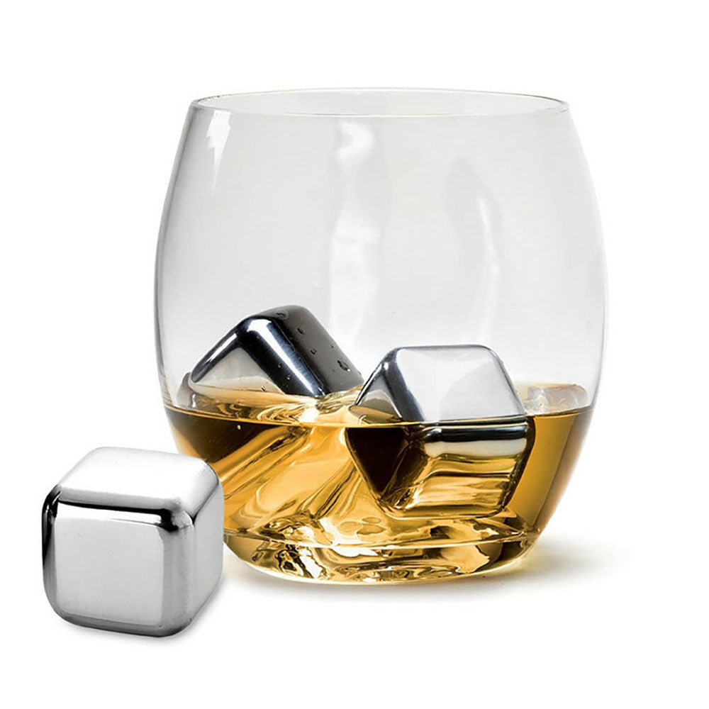 Velaze Glaçon à Whisky, Forme Diamant, Ice Pierre à Whisky en Acier  Inoxydable, Glaçon Reutilisable, Cube de 8 pièces, Refroidisseur