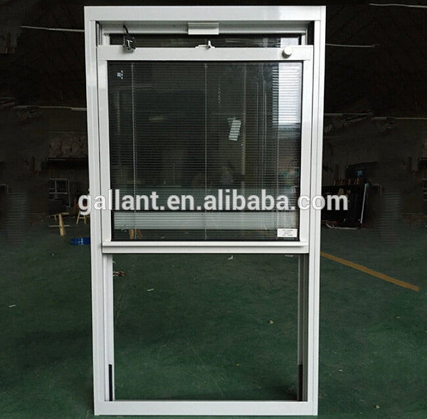 American design white color aluminum single hung window on China WDMA