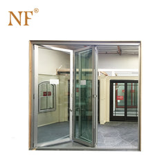Folding Sliding Door System aluminum glass bifold door on China WDMA