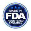Made in the USA in a FDA Registered Facilities