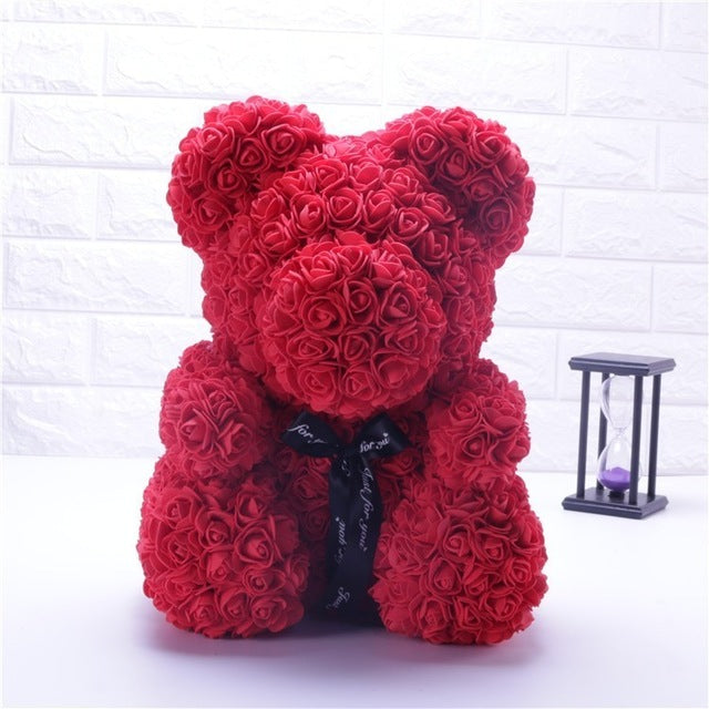 artificial rose bear