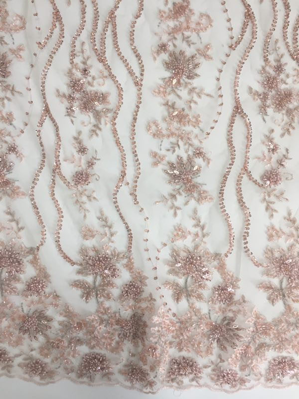 pale pink lace fabric