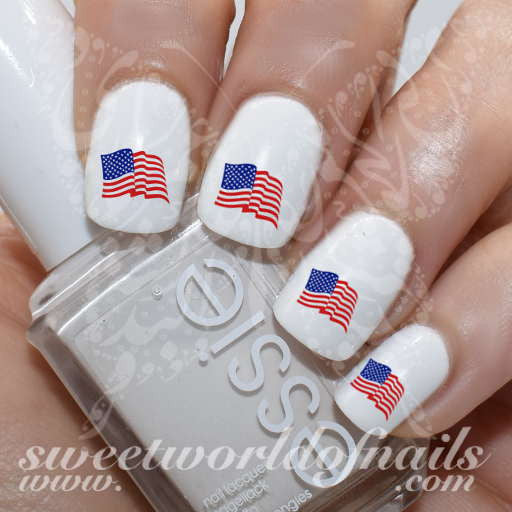 flag nail stickers