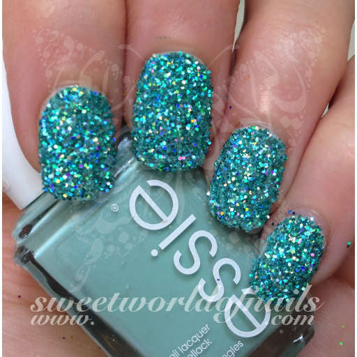 Nail Glitter Light Turquoise Sparkle Glitter Dust Powder Nail Art