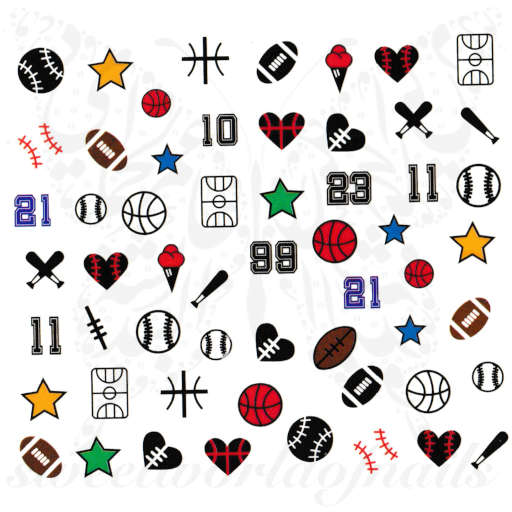 football nail decals