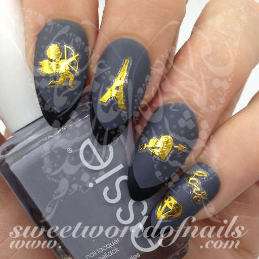 gold nail art stickers