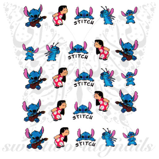 Lilo and Stitch Nail Art