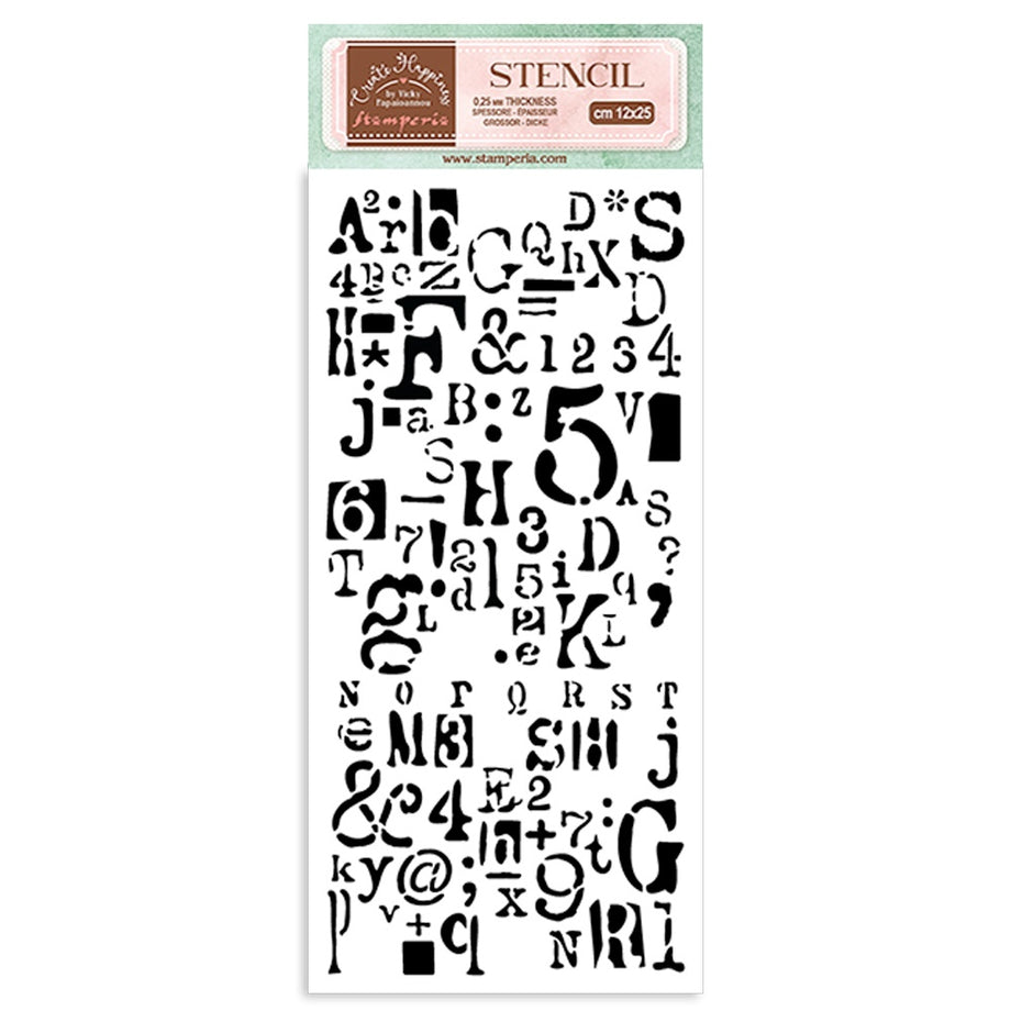 Sellos Alfabeto en cursiva - 14x18cm - Stamperia - Pinzell de Paper