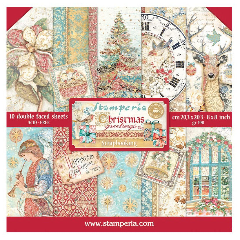 Stamperia 8 Scrapbook Paper Pad - Backgrounds Selection Songs of the –  Ninnys Napkins
