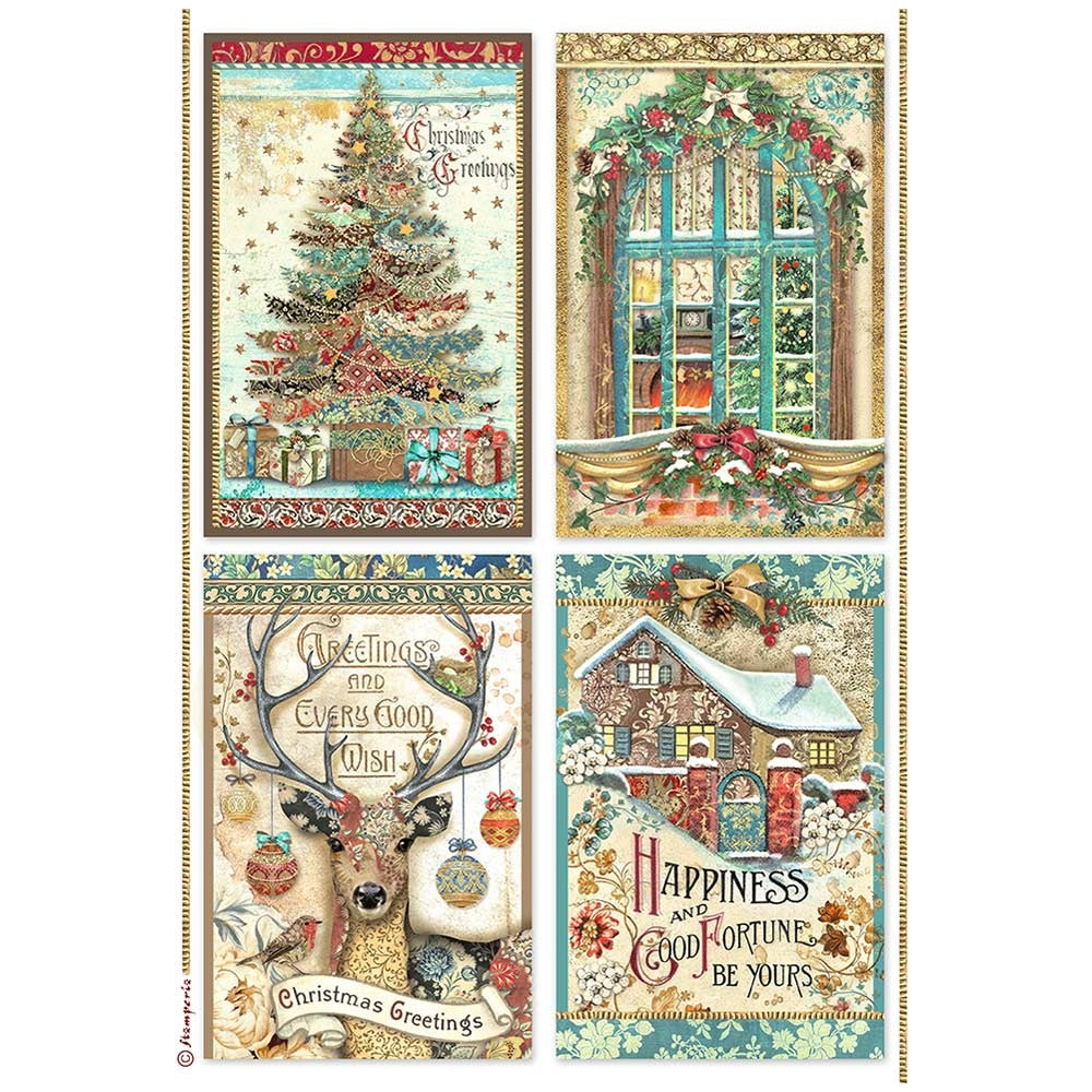 Stamperia Assorted Die Cuts - Christmas Greetings – Ninnys Napkins