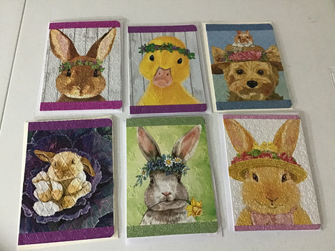 Handmade greeting cards crafted with decoupage napkins