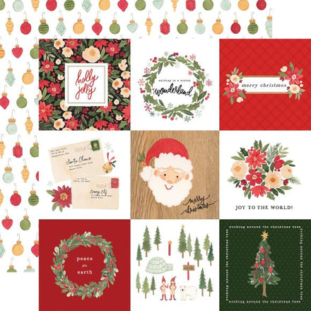 Carta Bella Paper - Christmas Flora Collection - Peaceful - 12 x 12 Double  Sided Paper - Journaling Cards