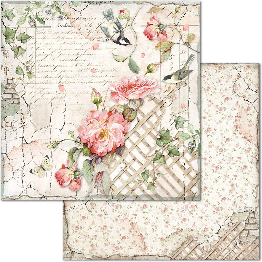 Stamperia Double-sided Paper Pad 12x12 10/pkg-roses, Lace & Wood; 10  Designs/1 Each : Target