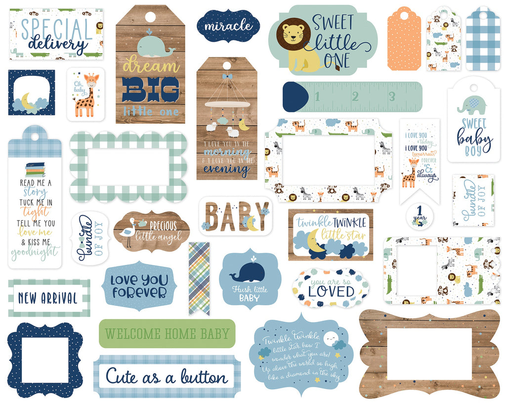 Little Birdie Little Miracle Ephemera 86/Pkg-Baby Boy