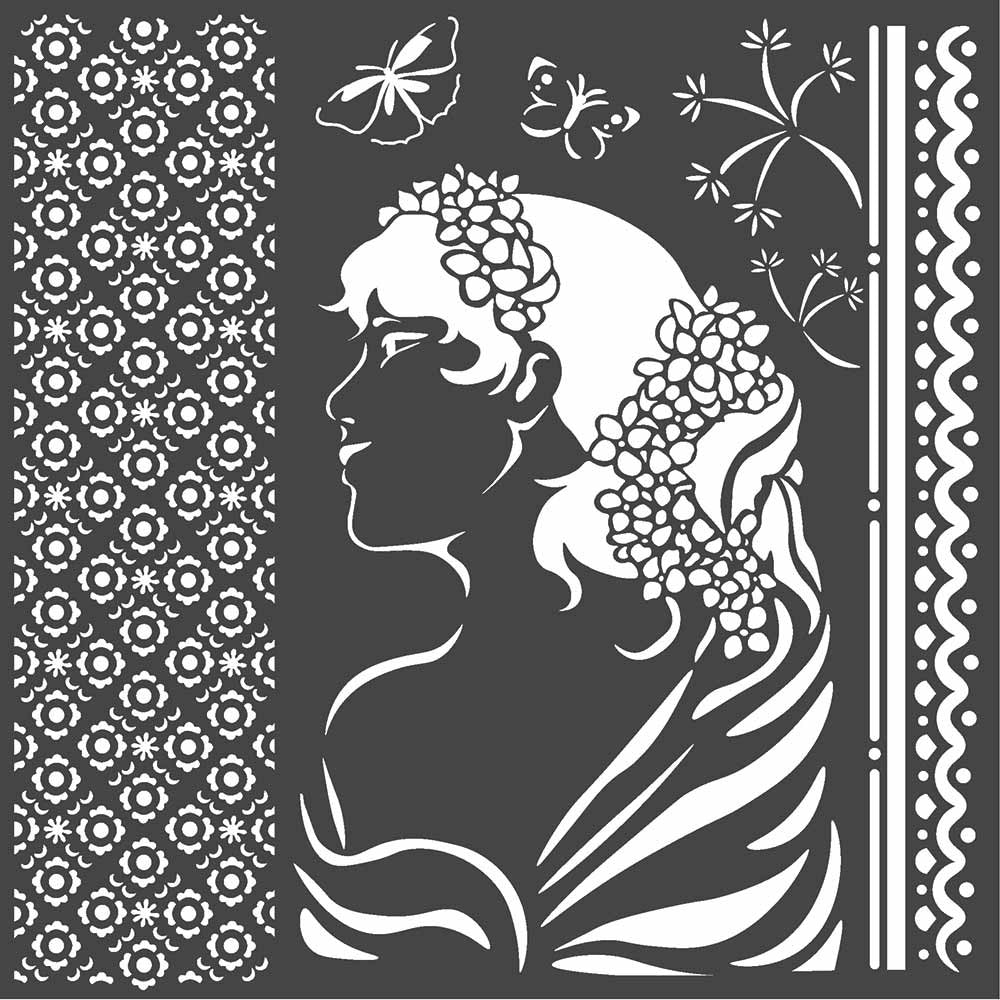 Stamperia Flower Borders plastic Stencil for Craft Projects – Decoupage  Napkins.Com