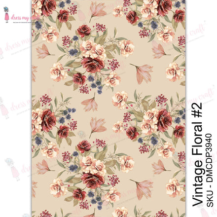 Shop Vintage Flowers Dress My Craft Transfer Me Papers for DIY Crafts –  Decoupage Napkins.Com